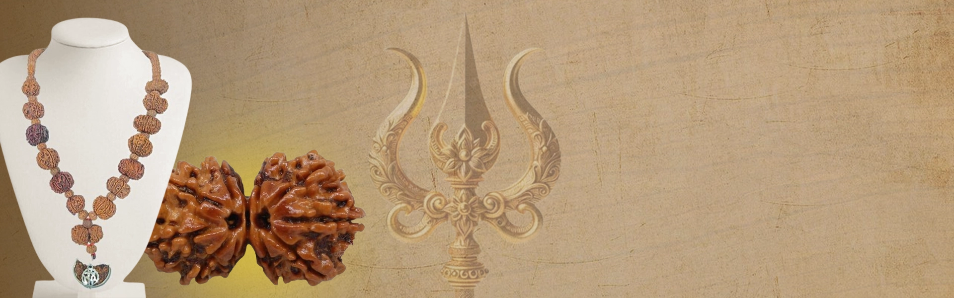 A siddha mala containing 1-14 mukhi rudraksha, gauri shankar and ganesh rudraksha